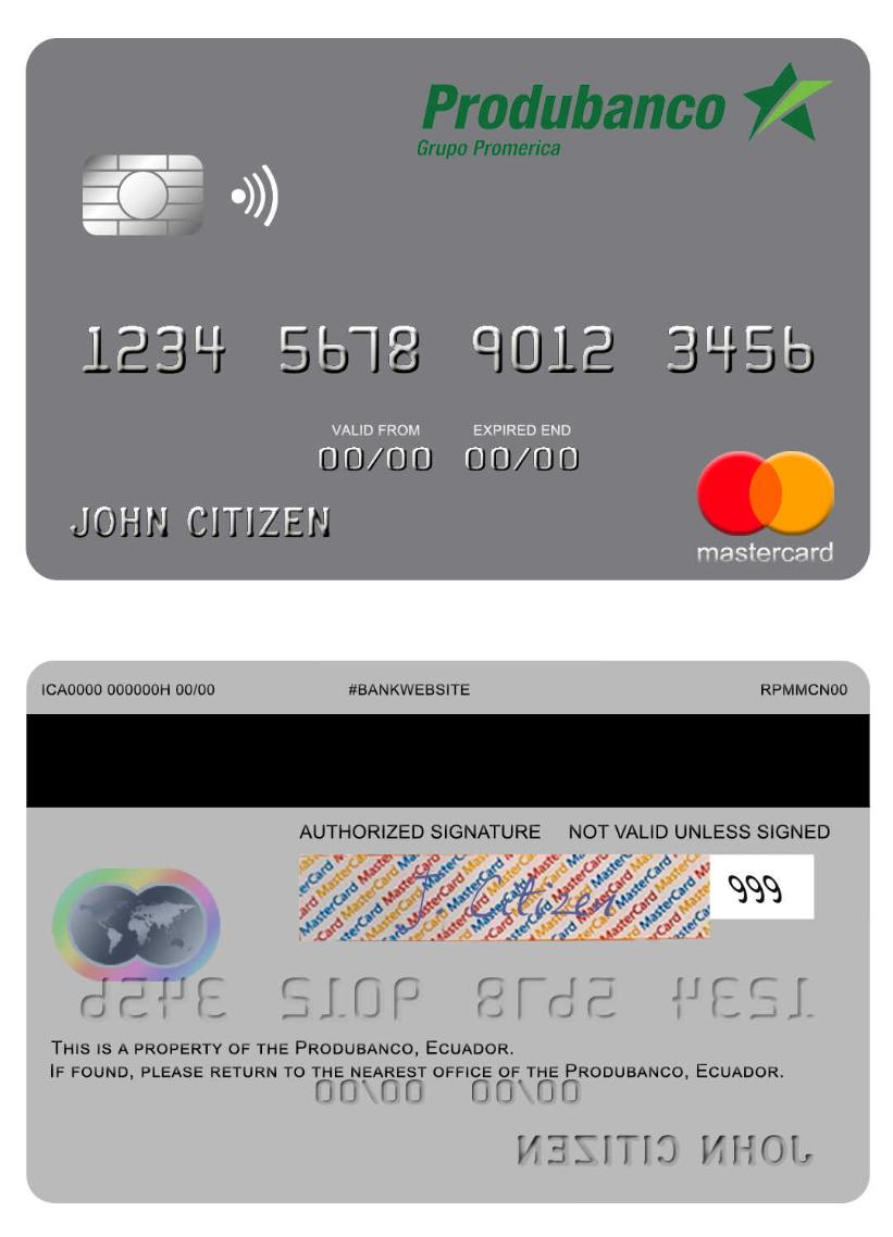 Ecuador Produbanco mastercard screen